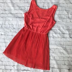 Topshop Pleated Mini Dress